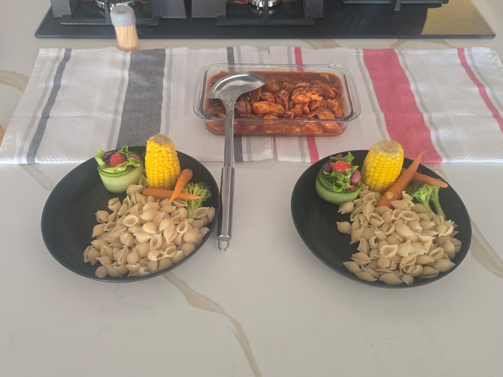 Dinner plates at the lodge