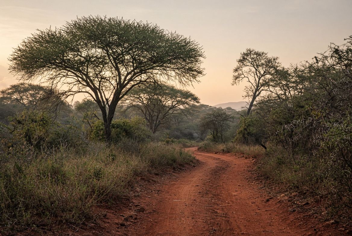 Bush track at dawn